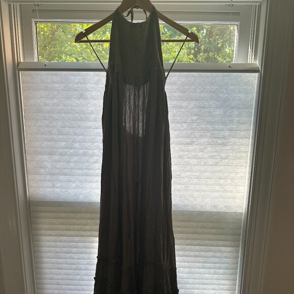 NWT Free People Extratropical Maxi Dress in Olive Stone - Picture 5 of 7